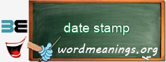 WordMeaning blackboard for date stamp